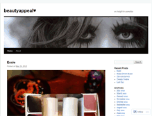 Tablet Screenshot of beautyappeal.wordpress.com