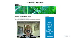 Desktop Screenshot of databaseresumes.wordpress.com