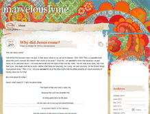 Tablet Screenshot of marvelouslyme.wordpress.com