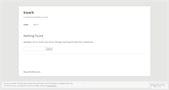 Desktop Screenshot of kwerk.wordpress.com