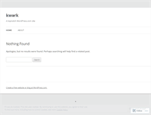 Tablet Screenshot of kwerk.wordpress.com