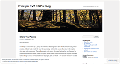 Desktop Screenshot of principalkv2kgp.wordpress.com