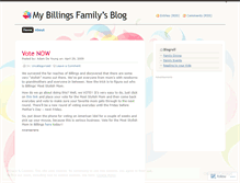 Tablet Screenshot of mybillingsfamily.wordpress.com