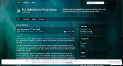 Desktop Screenshot of mysubmissiveexperience.wordpress.com