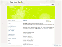 Tablet Screenshot of mauritiushotele.wordpress.com