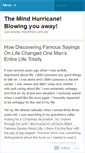 Mobile Screenshot of mindhurricane.wordpress.com