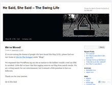 Tablet Screenshot of hesaidshesaidtheswinglife.wordpress.com