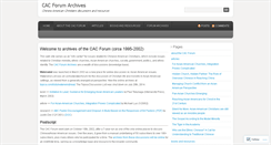Desktop Screenshot of cacforum.wordpress.com