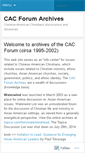 Mobile Screenshot of cacforum.wordpress.com