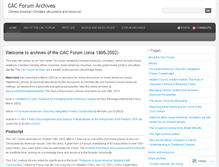 Tablet Screenshot of cacforum.wordpress.com