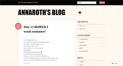 Desktop Screenshot of annaroth.wordpress.com