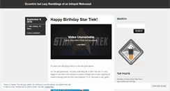 Desktop Screenshot of eccentricbutlazy.wordpress.com