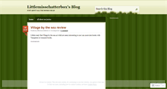 Desktop Screenshot of littlemisschaterbox.wordpress.com