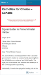 Mobile Screenshot of catholics4choice.wordpress.com
