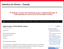 Tablet Screenshot of catholics4choice.wordpress.com