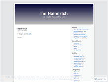 Tablet Screenshot of imhaimirich.wordpress.com