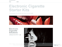 Tablet Screenshot of electroniccigarettestarterkits.wordpress.com