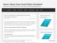 Tablet Screenshot of foodsafetystandard.wordpress.com