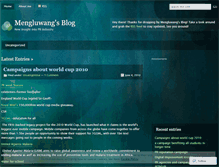 Tablet Screenshot of mengluwang.wordpress.com