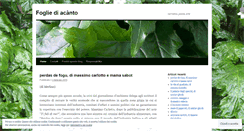 Desktop Screenshot of fogliediacanto.wordpress.com