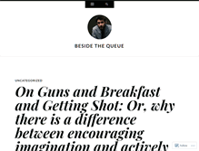 Tablet Screenshot of besidethequeue.wordpress.com