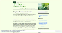 Desktop Screenshot of greenfutureethics.wordpress.com