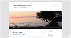 Desktop Screenshot of commonsensescience.wordpress.com