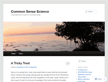 Tablet Screenshot of commonsensescience.wordpress.com