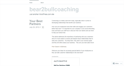 Desktop Screenshot of bear2bullcoaching.wordpress.com