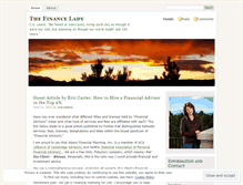 Tablet Screenshot of financelady.wordpress.com
