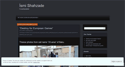 Desktop Screenshot of ismishahzade.wordpress.com