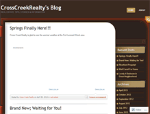 Tablet Screenshot of crosscreekrealty.wordpress.com