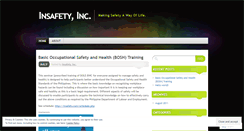 Desktop Screenshot of insafetyinc.wordpress.com