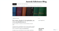 Desktop Screenshot of anorakediciones.wordpress.com