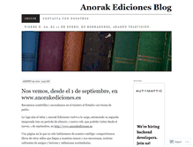 Tablet Screenshot of anorakediciones.wordpress.com