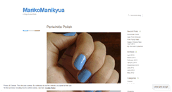 Desktop Screenshot of marikomanikyua.wordpress.com