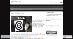 Desktop Screenshot of linesfromlaura.wordpress.com
