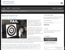 Tablet Screenshot of linesfromlaura.wordpress.com
