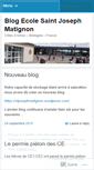 Mobile Screenshot of ecolesaintjosephmatignon.wordpress.com