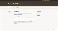 Desktop Screenshot of ancientworldmanchester.wordpress.com