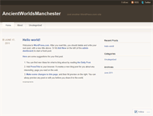 Tablet Screenshot of ancientworldmanchester.wordpress.com