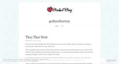 Desktop Screenshot of gotheotherway.wordpress.com