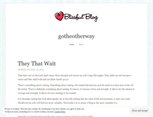 Tablet Screenshot of gotheotherway.wordpress.com