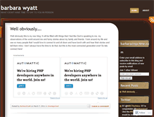 Tablet Screenshot of barbarawyattoverflow.wordpress.com