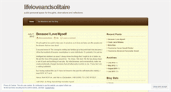 Desktop Screenshot of lifeloveandsolitaire.wordpress.com