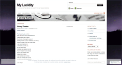 Desktop Screenshot of mylucidity.wordpress.com