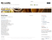Tablet Screenshot of mylucidity.wordpress.com