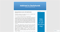 Desktop Screenshot of dachshundaddiction.wordpress.com