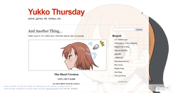 Desktop Screenshot of misakithursday.wordpress.com