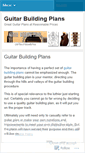 Mobile Screenshot of guitarbuildingplans4u.wordpress.com